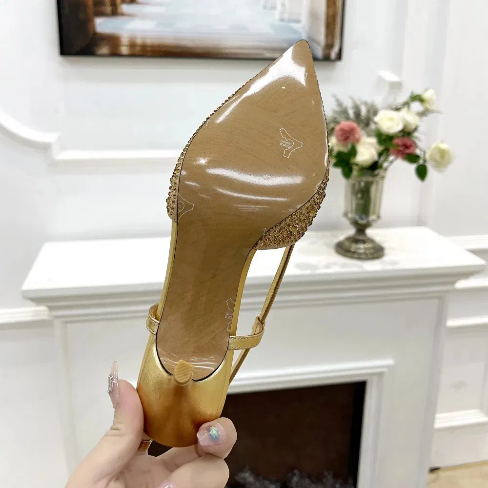 صيف أحذية نسائية أحذية زفاف كعب مدبب فاخرة كعوب عالية أحذية نسائية أحذية مزخرفة