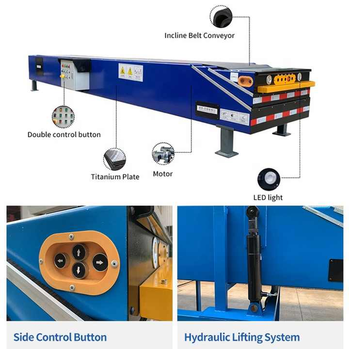 Extendable Conveyor Loading Docks Smart Telescopic Belt Conveyors System