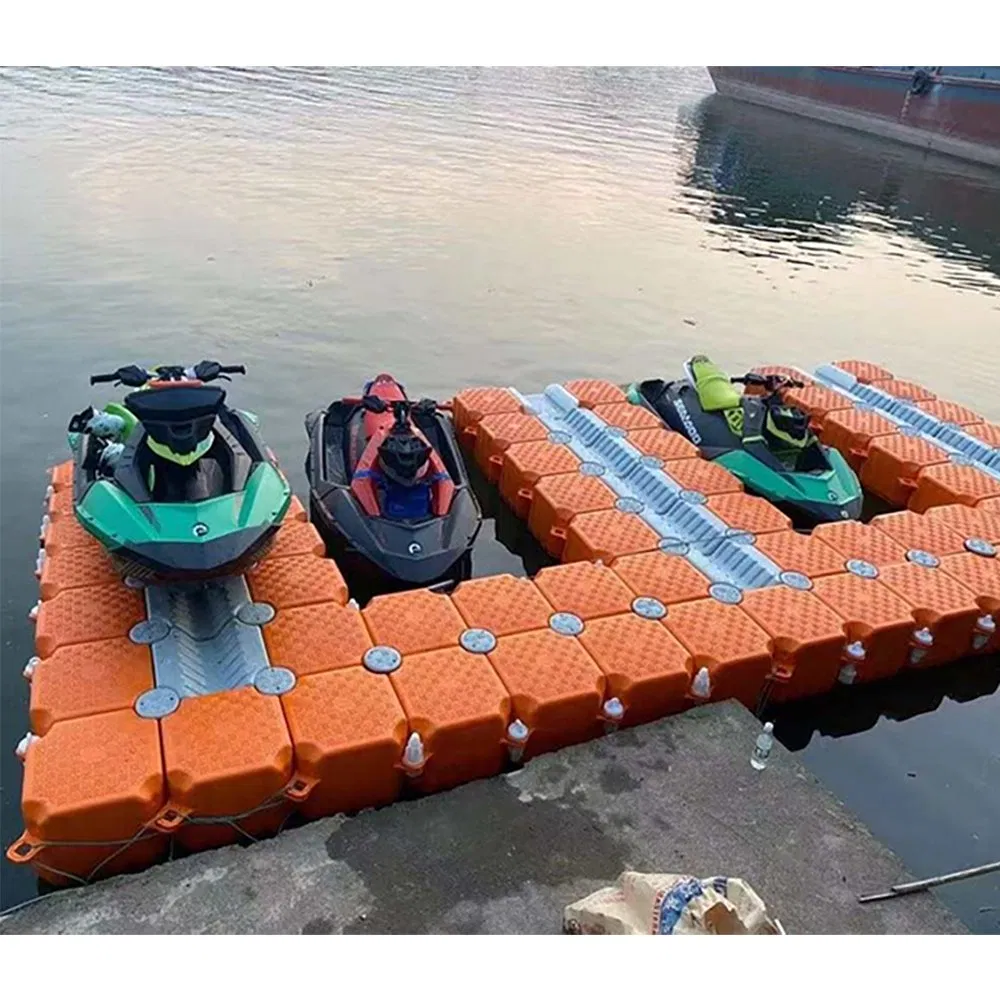 Jet Car Floating Platform Plastic Pontoon with Winch and Bollard