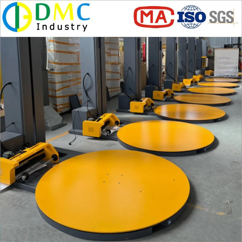 Automatic Pallet Stretch Wrapper with Film Cutting. Intelligent Film Cutting System for Efficient Wrapping