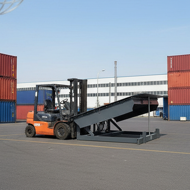 10 Tons Unloading Loading Ramp Lift Dock Platform Power Pack Unit Vertical Storing Hydraulic Cylinder Dock Leveler