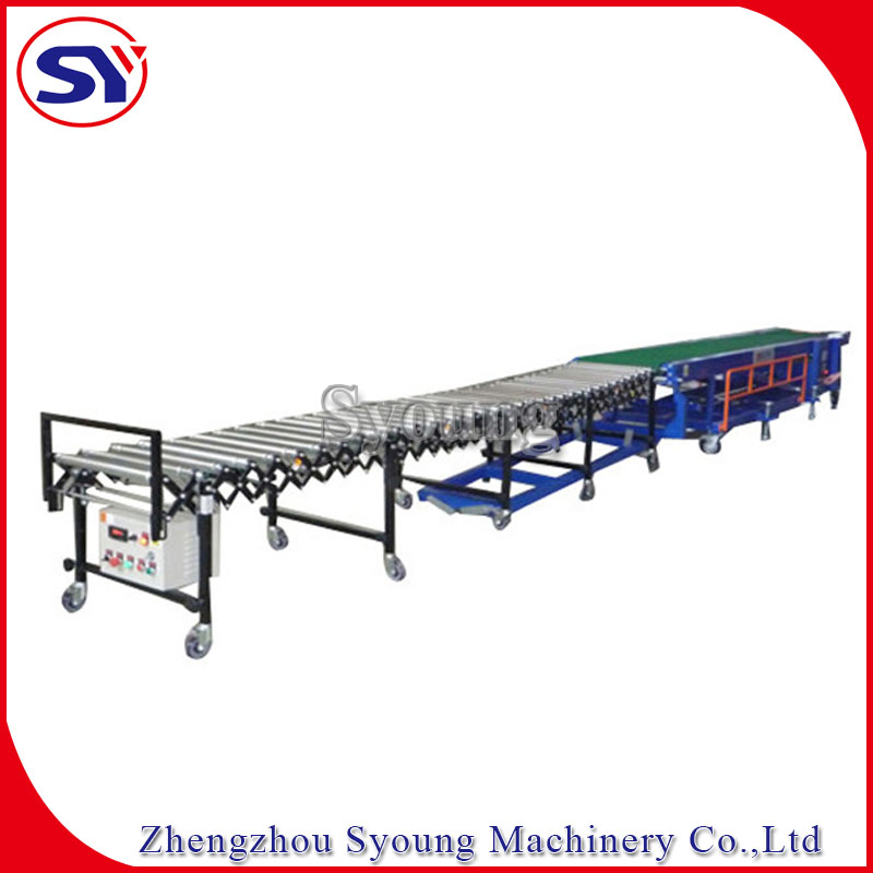 Powered Vehicle Truck Loading Unloading Conveyor System