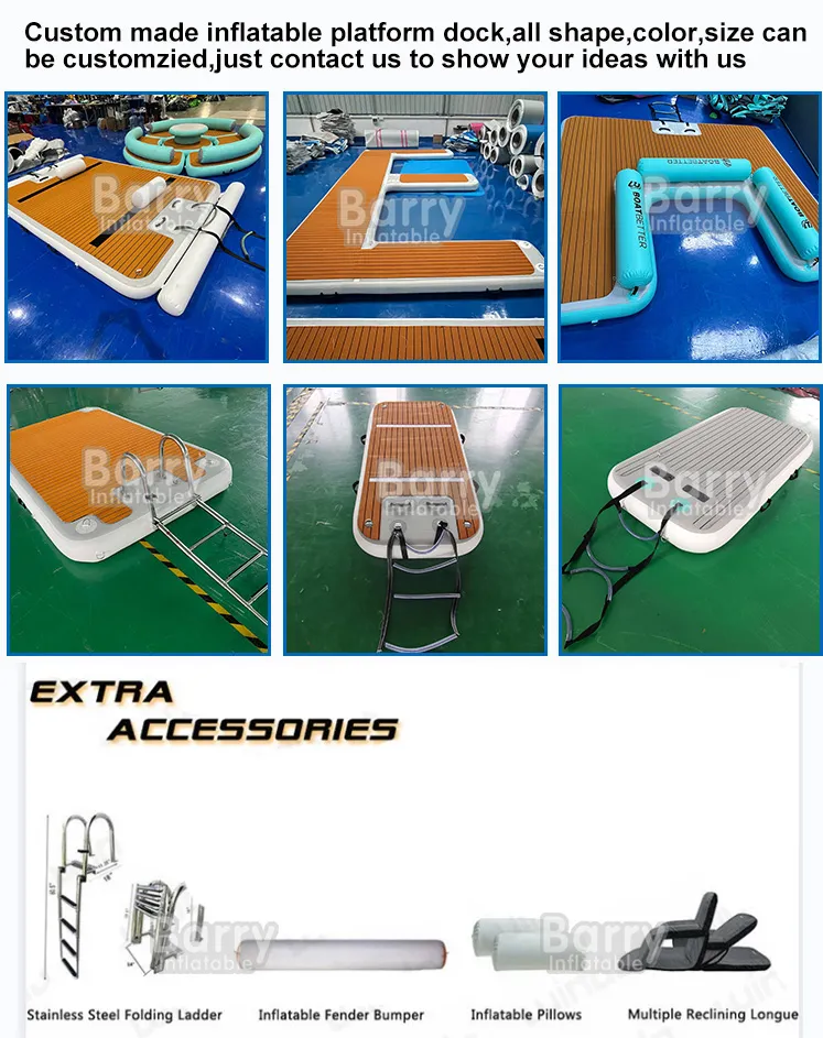 Inflatable platform sizes