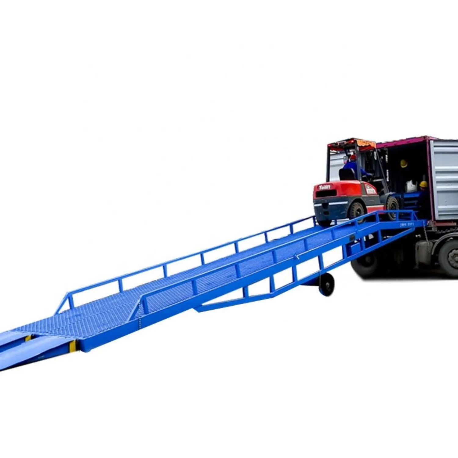 Adjustable Height Mobile Loading Bridge for Forklift Operations