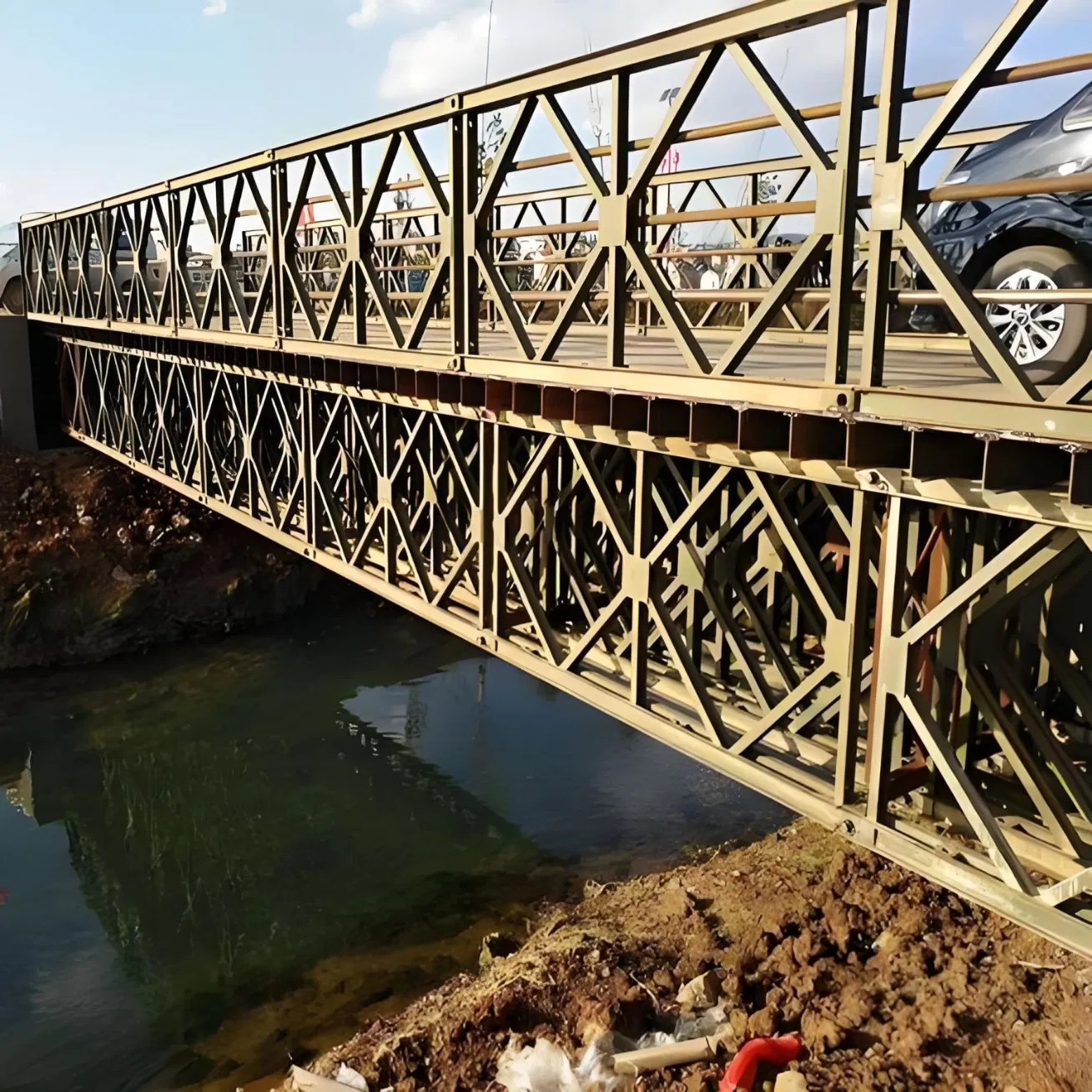 Complete Bailey Bridge System with Decking and Transom for Fast Installation