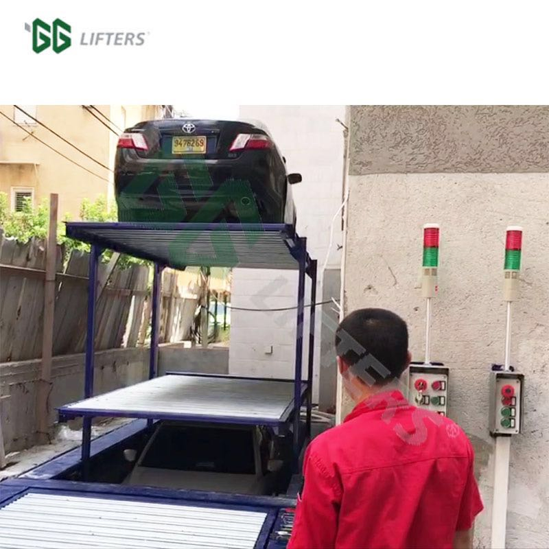 Motor driven customized underground parking system mechanical double parking car lift pit