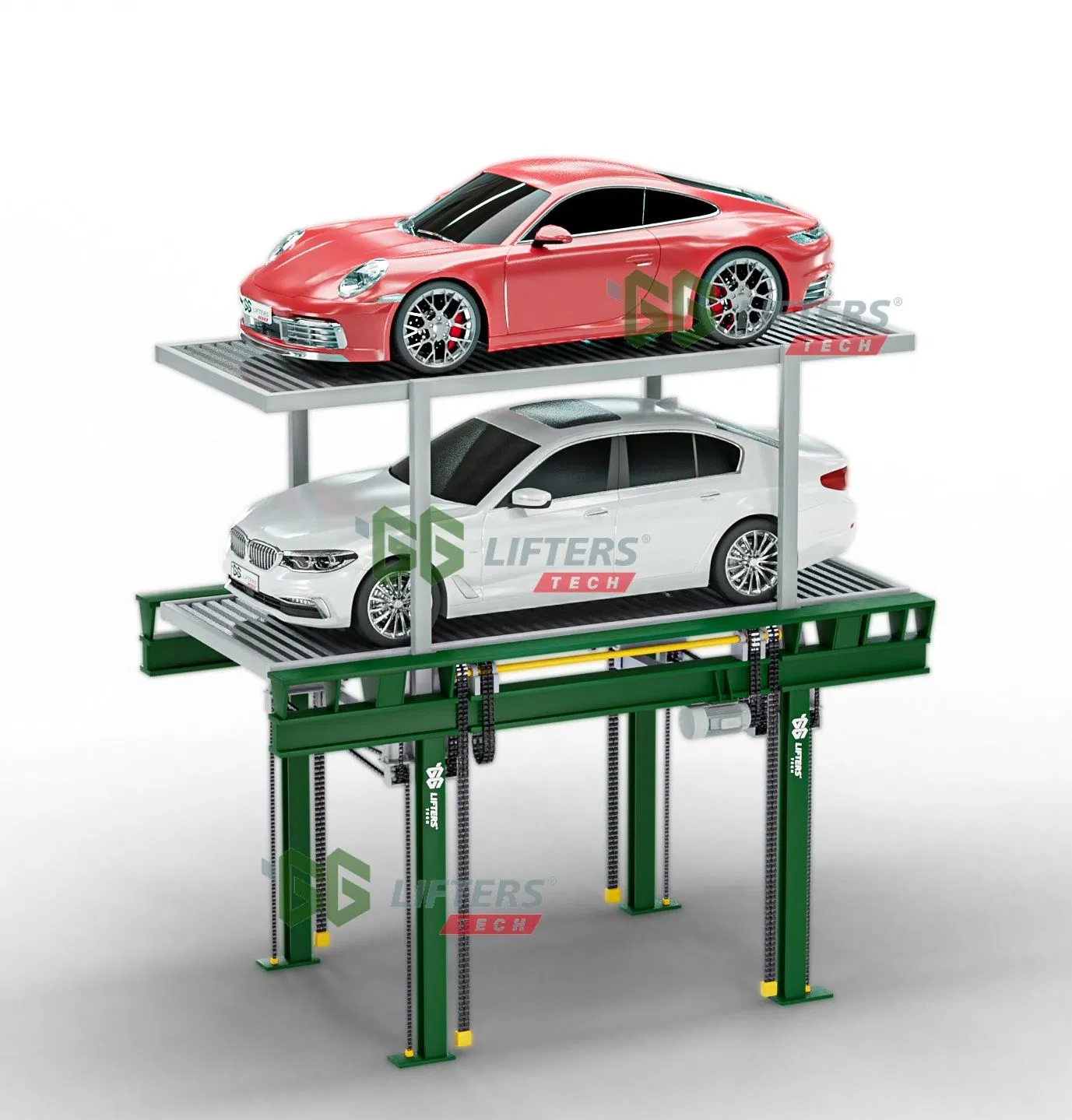 Motor driven customized underground parking system mechanical double parking car lift pit