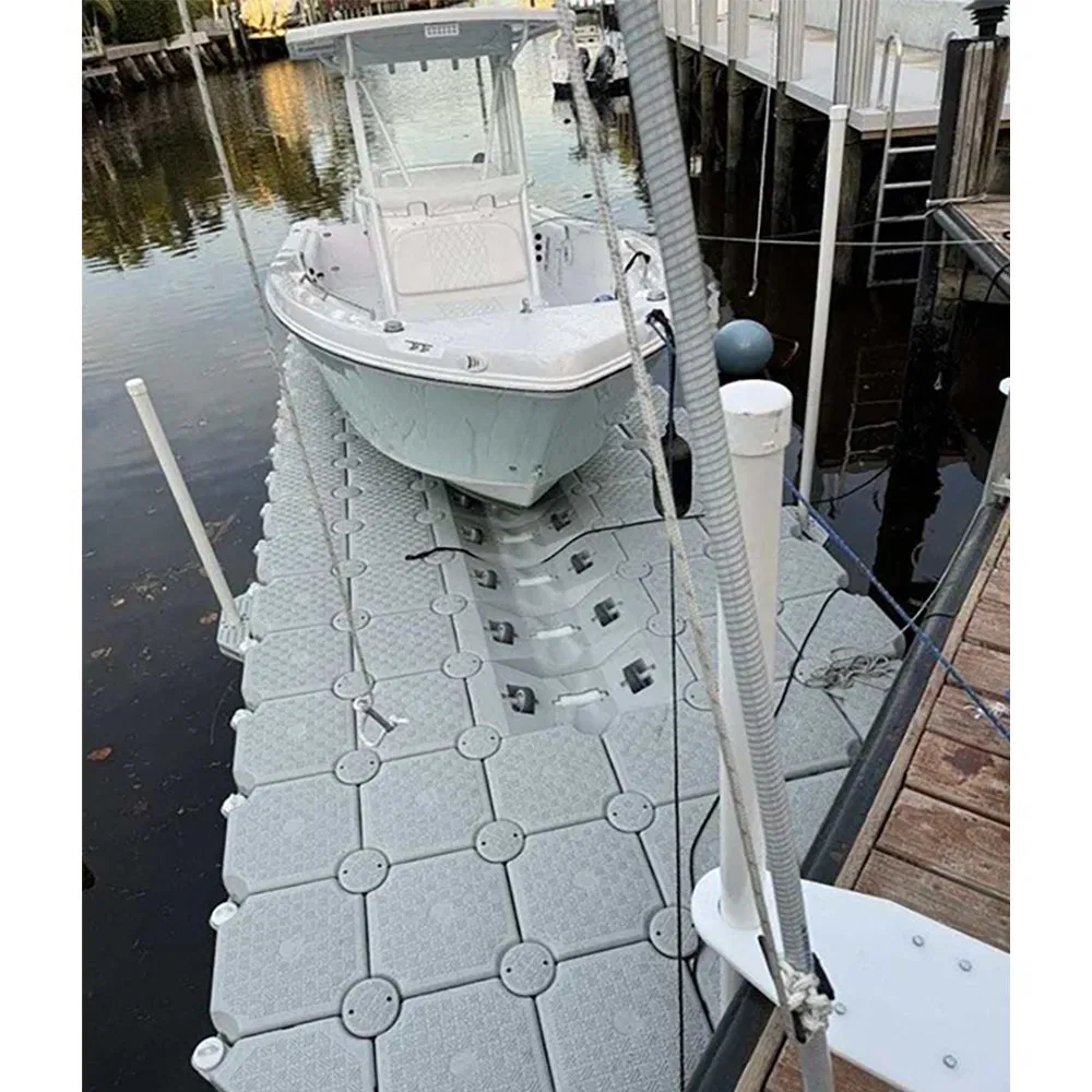Floating Dock Blocks Modular Floating Boat Lift System Plastic Pontoon Jetski Platform