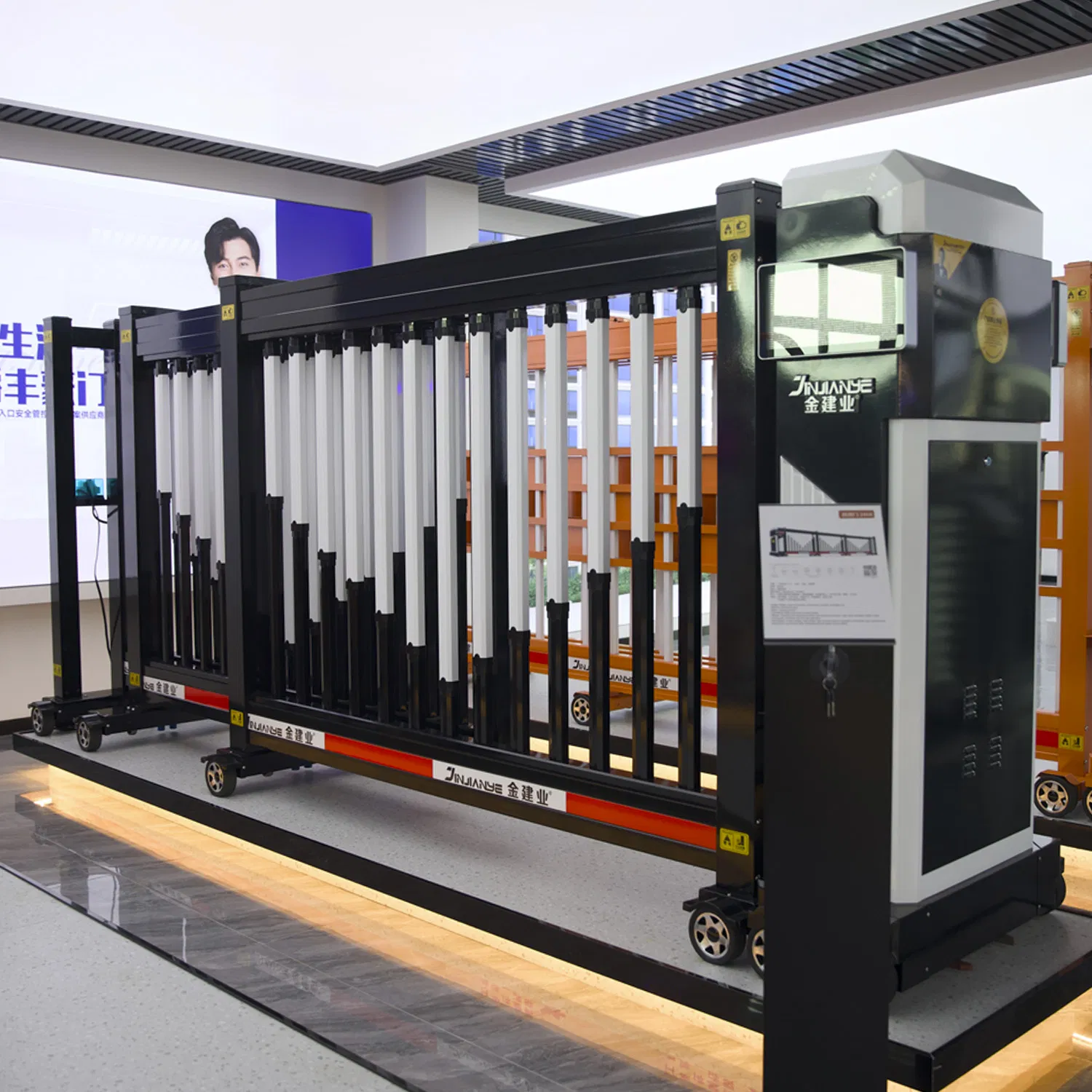 Stainless Steel Electric Retractable Security Collapsible Folding Door System