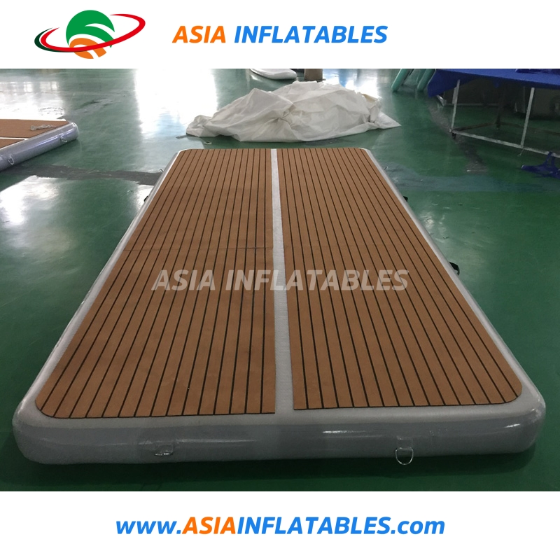 4X2X0.2m Teak Drop Stitch Jetski Anti Slip Inflatable Floating Platform