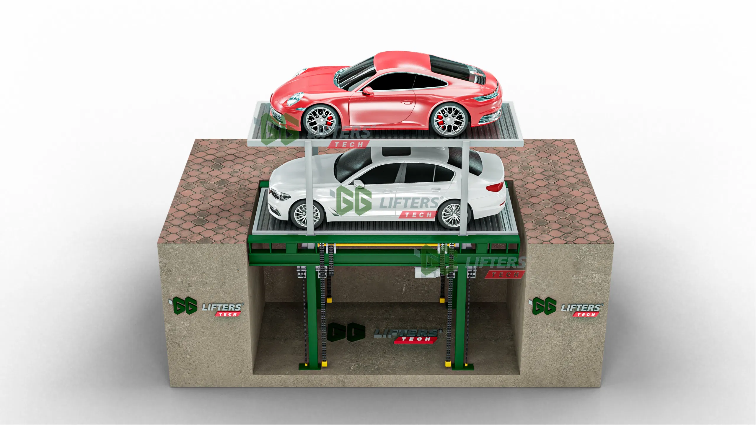 Pit Automatic Park Lifts Vertical Parking System Underground Storage Parking