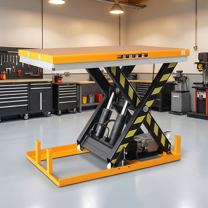 Dock Custom Electric Hydraulic Small Vertical Indoor Outdoor Warehouse Stationary Fixed Cargo Freight Loading Scissor Lift Table Work Platform