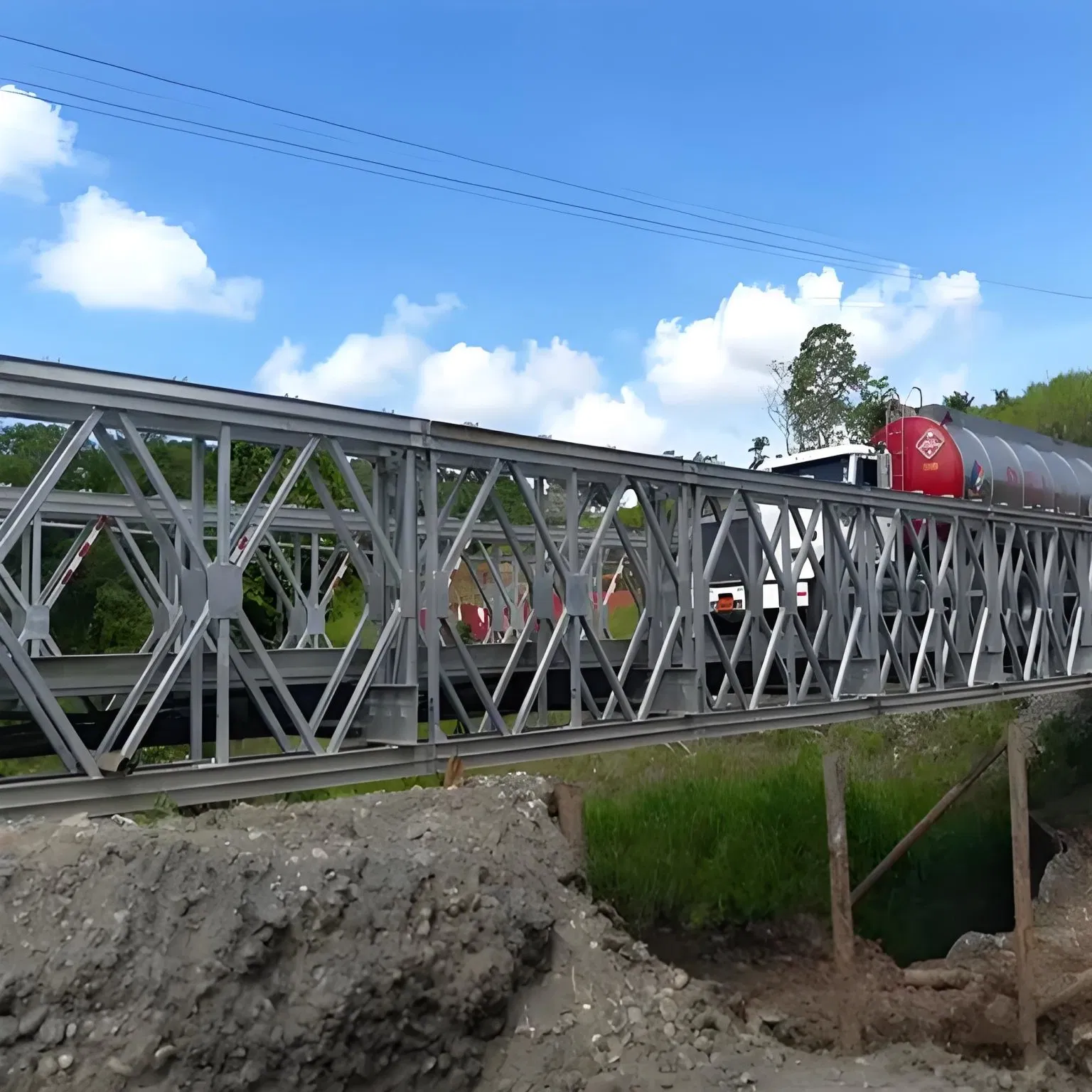 Complete Bailey Bridge System with Decking and Transom for Fast Installation