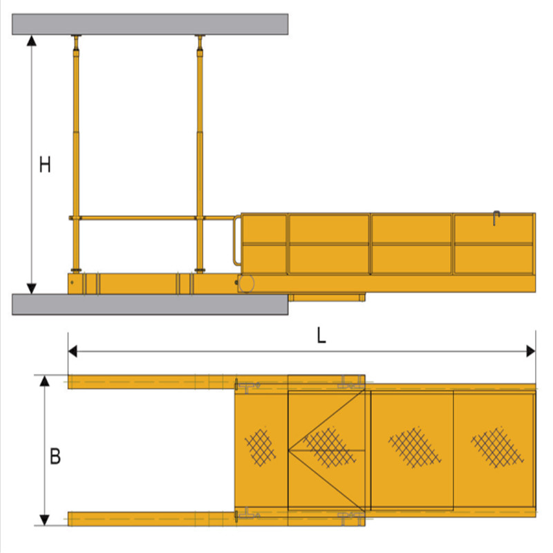 Retractable Work Platform for Load and Unload for Loading Docks