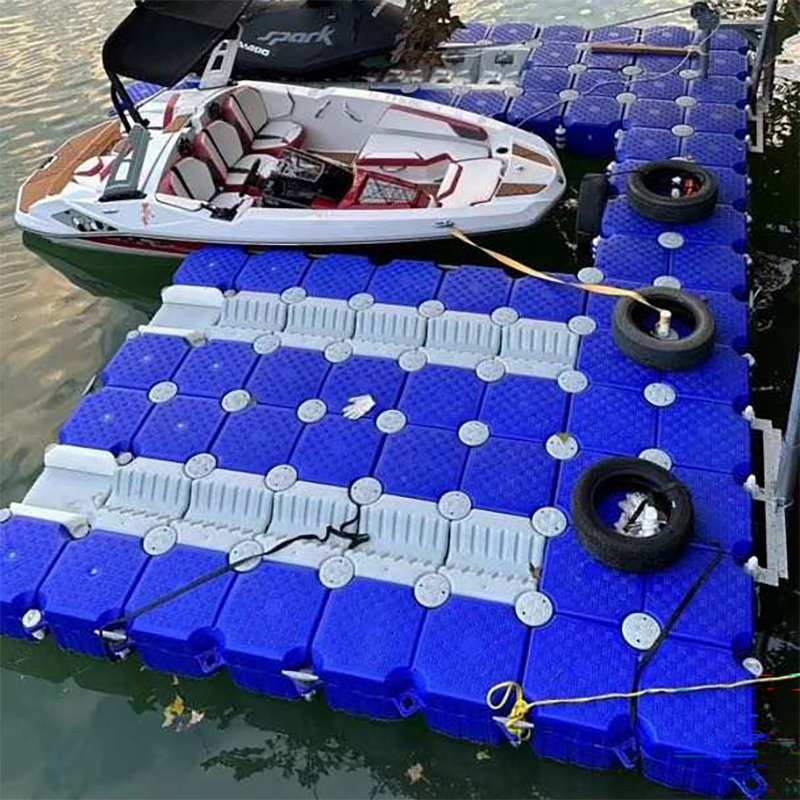 Jet Car Floating Platform Plastic Pontoon with Winch and Bollard