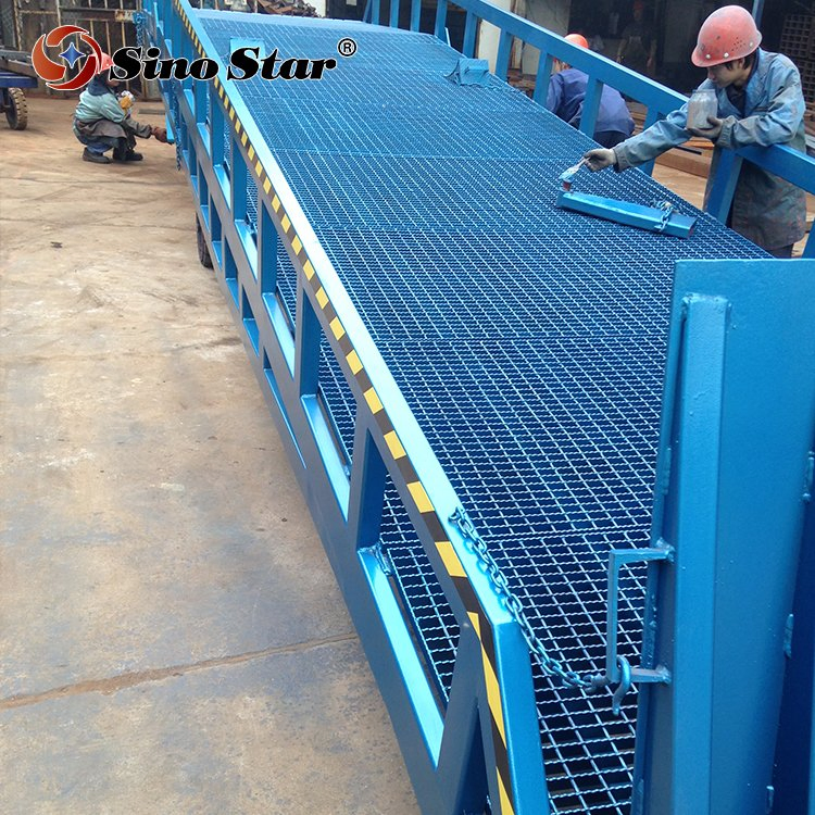 6 8 10 12 15 Ton Hydraulic Mobile Container Access Forklift Ramps Equipment