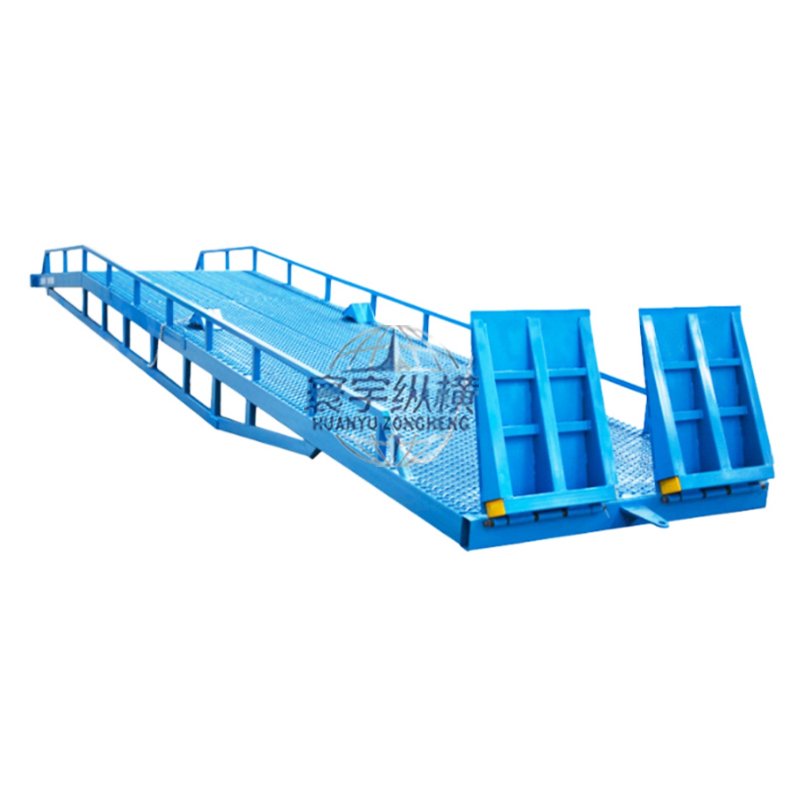 Manual Forklift Unloading Ramp Heavy Duty Steel Dock Ramp System