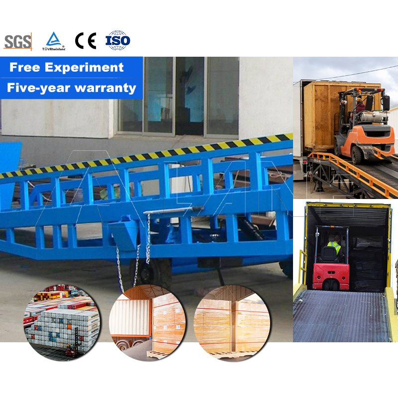 Warehouse Electric Adjustable Truck Mobile Dock Ramp Container Reloading Trailer Hydraulic Ramp