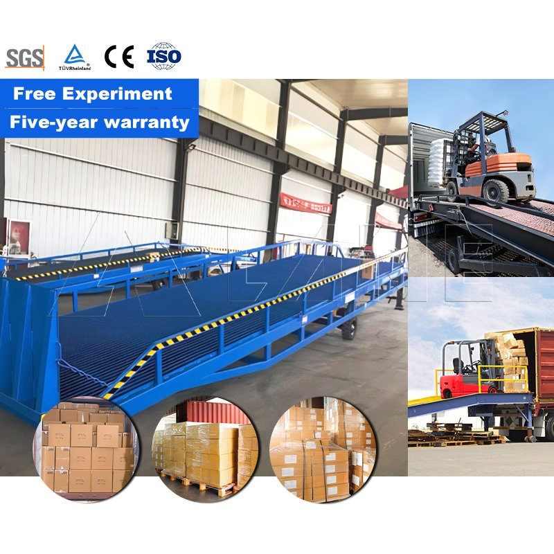 Warehouse Electric Adjustable Truck Mobile Dock Ramp Container Reloading Trailer Hydraulic Ramp