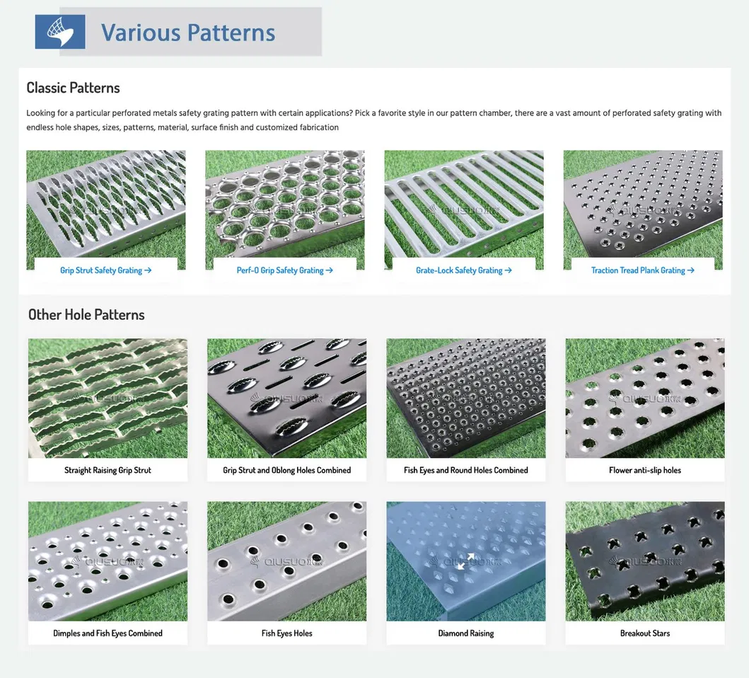 Metal Safety Grating Patterns