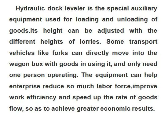 Hydraulic Dock Leveler View 2