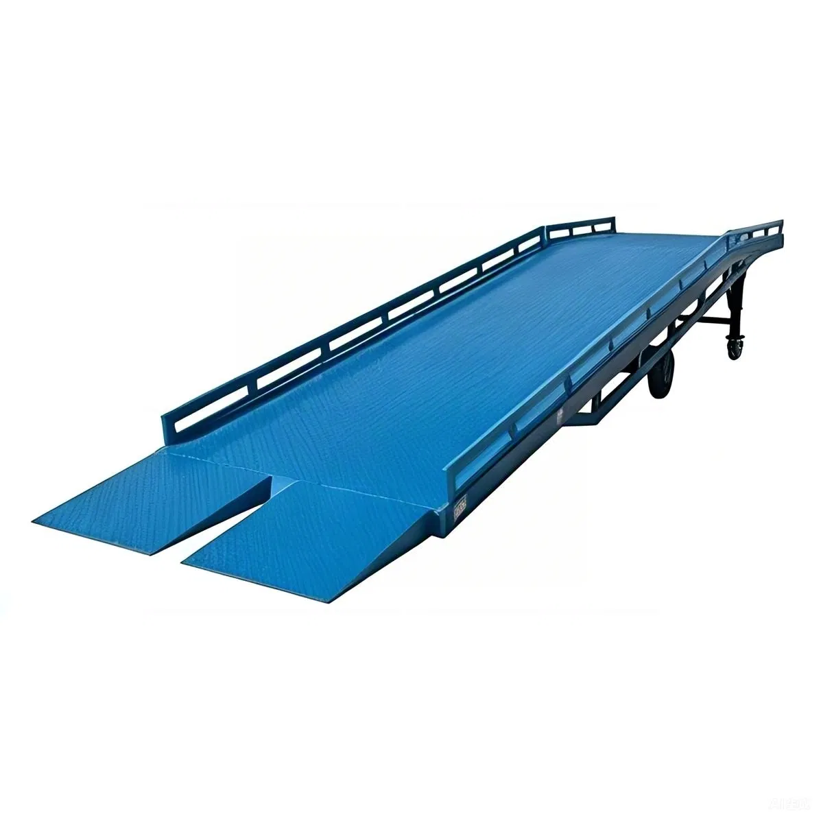 CE Certified 6-15 Ton Mobile Loading Dock Bridge with Safety Guardrails