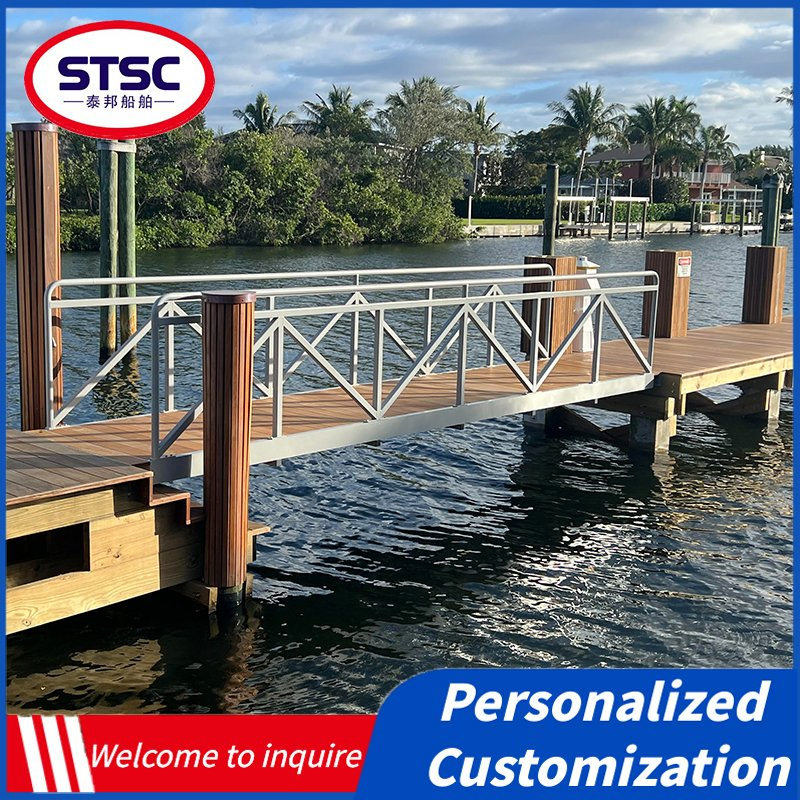 China Floating Approach Bridge Dock for Lake Applications - Adjustable Height to Suit Different Water Levels