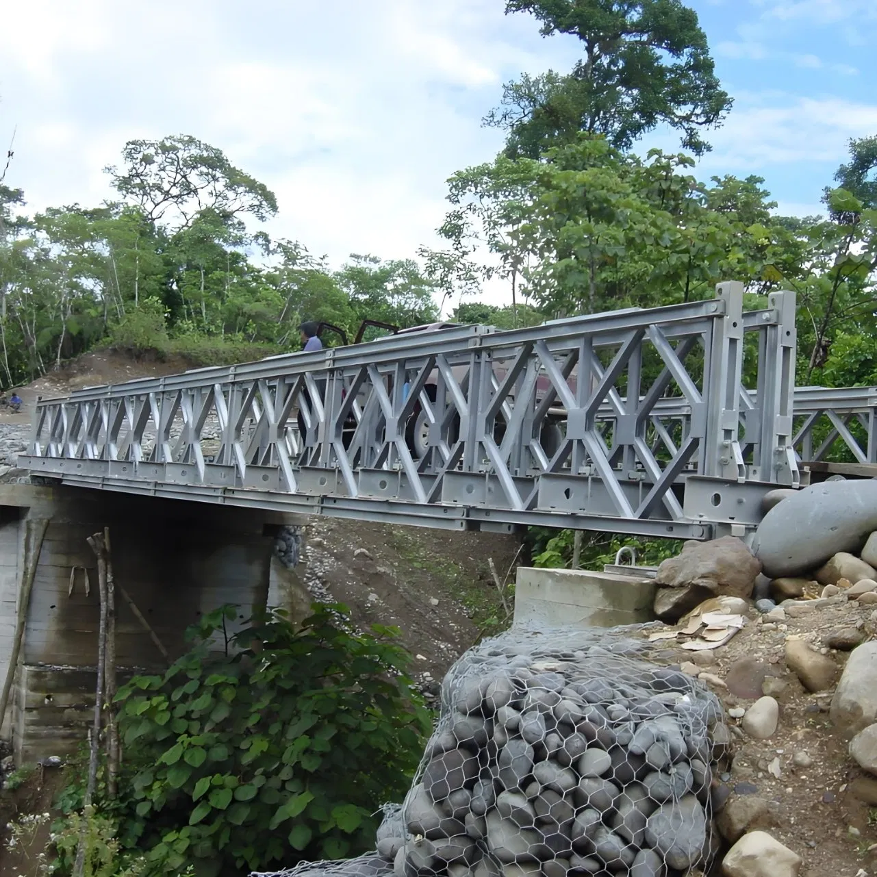 Complete Bailey Bridge System with Decking and Transom for Fast Installation