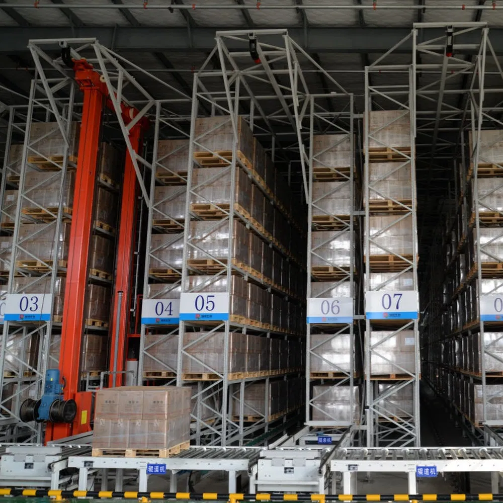 Heavy Duty Seismic Resistant Steel Asrs Warehouse System for Cross Dock Logistics Center