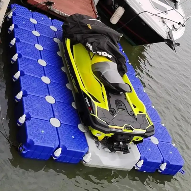 Jet Car Floating Platform Plastic Pontoon with Winch and Bollard