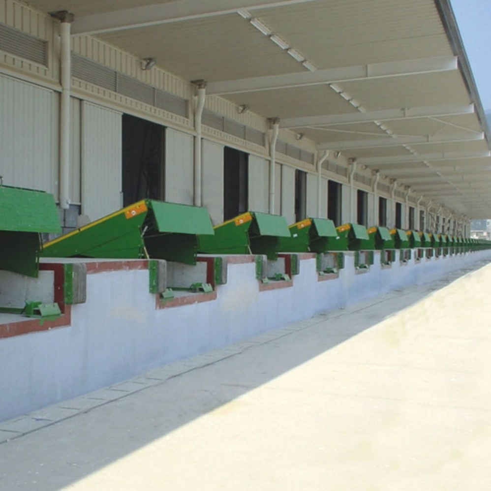 Custom 8 10 12 15 Ton Hydraulic Power Dock Leveler Airbag Vertical Standing Telescopic Mechanical Stationary Fixed Loading Ramp