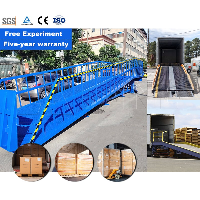 Warehouse Electric Adjustable Truck Mobile Dock Ramp Container Reloading Trailer Hydraulic Ramp