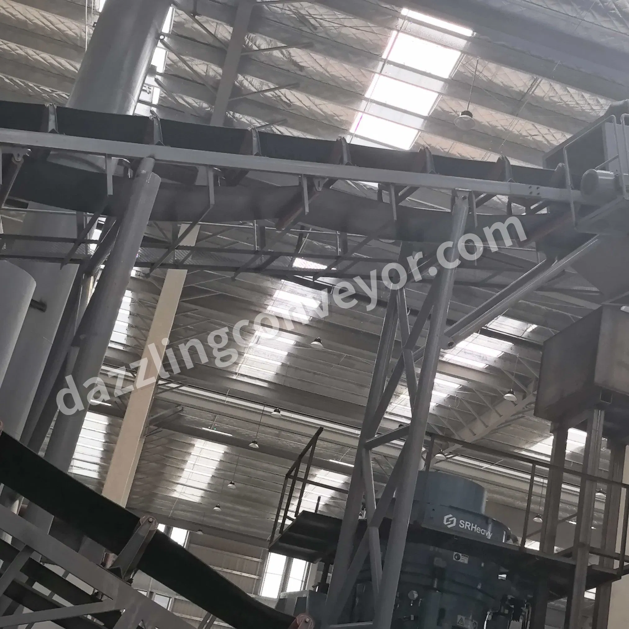 Customizable Industrial Belt Conveyor System for Bulk Handling