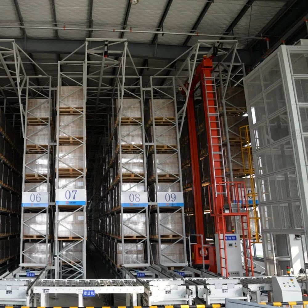 Heavy Duty Seismic Resistant Steel Asrs Warehouse System for Cross Dock Logistics Center