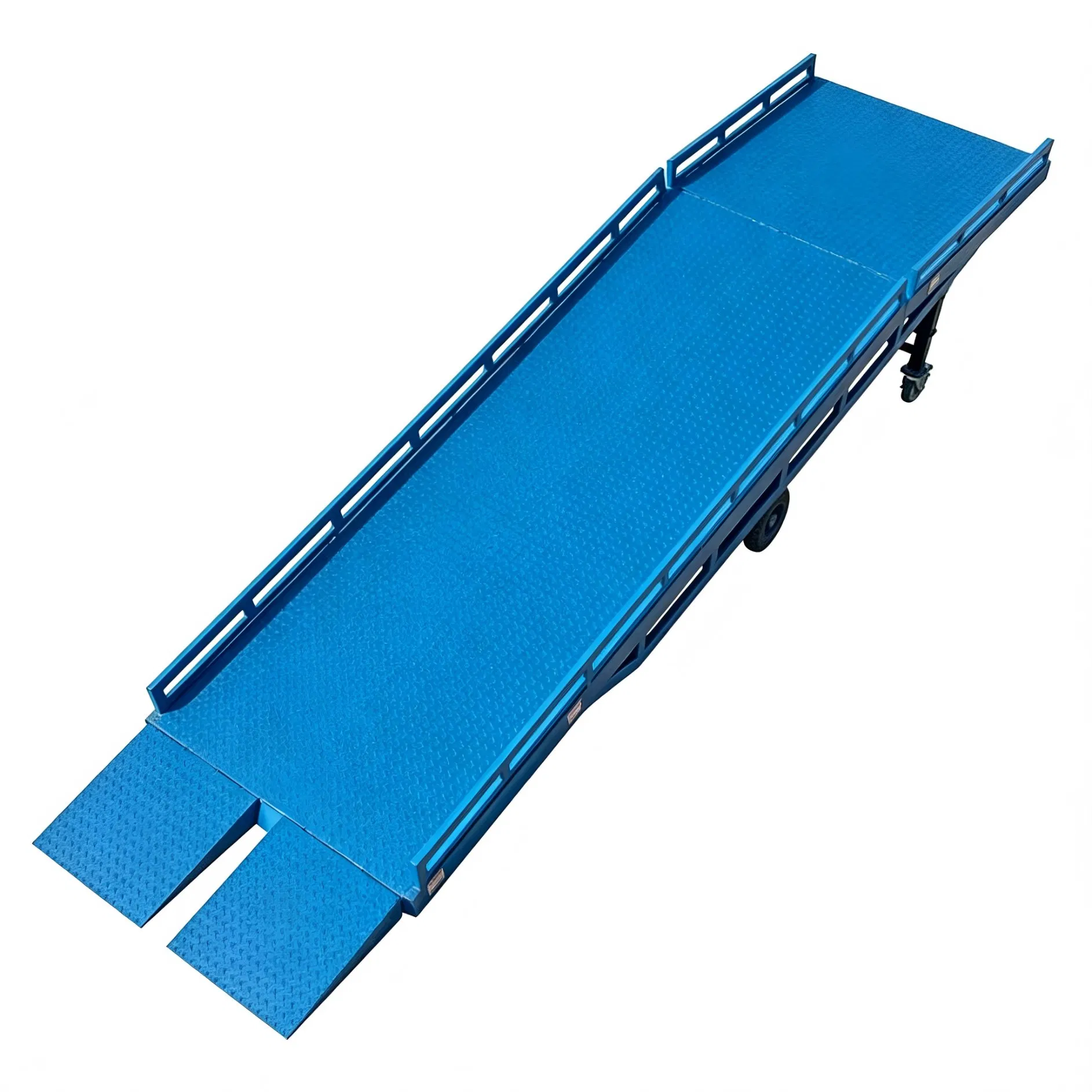 CE Certified 6-15 Ton Mobile Loading Dock Bridge with Safety Guardrails