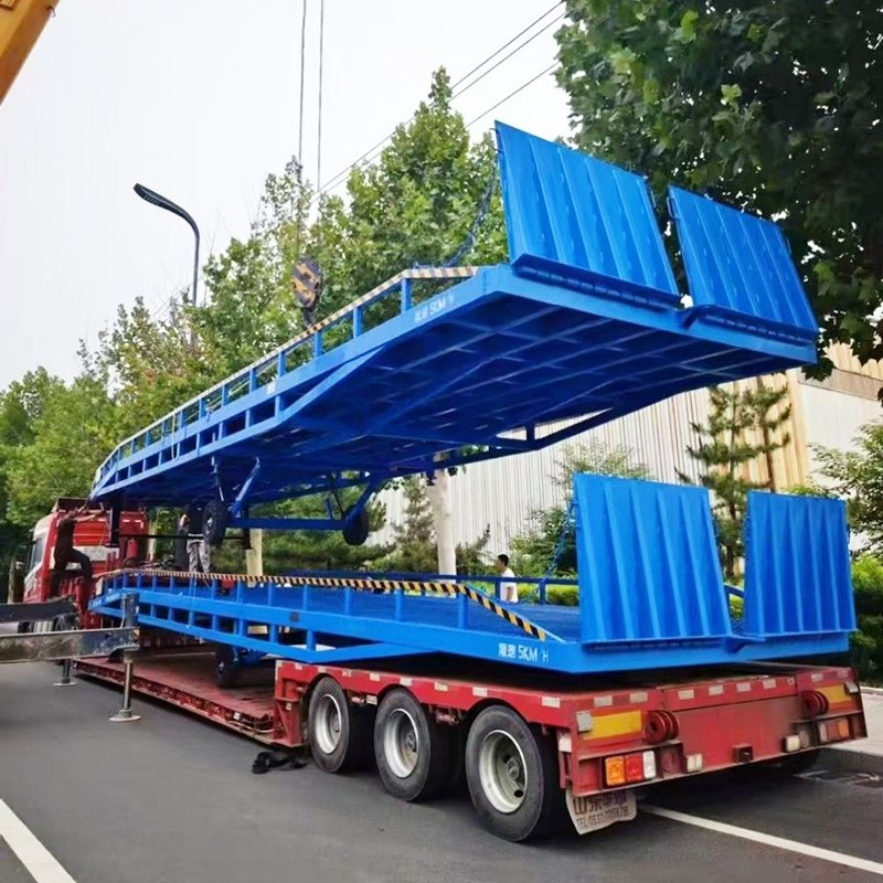 Manual Forklift Unloading Ramp Heavy Duty Steel Dock Ramp System