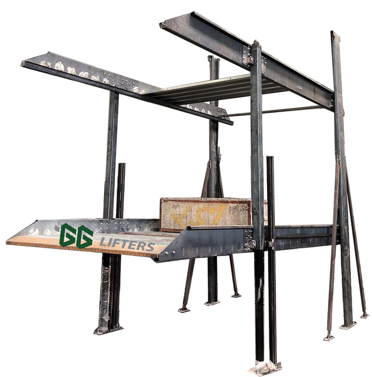 underground hydraulic 2 levels customized pit garage storage system 2 post car parking lift