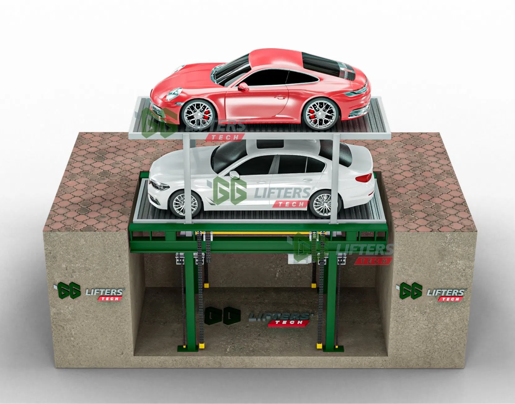 Pit Automatic Park Lifts Vertical Parking System Underground Storage Parking