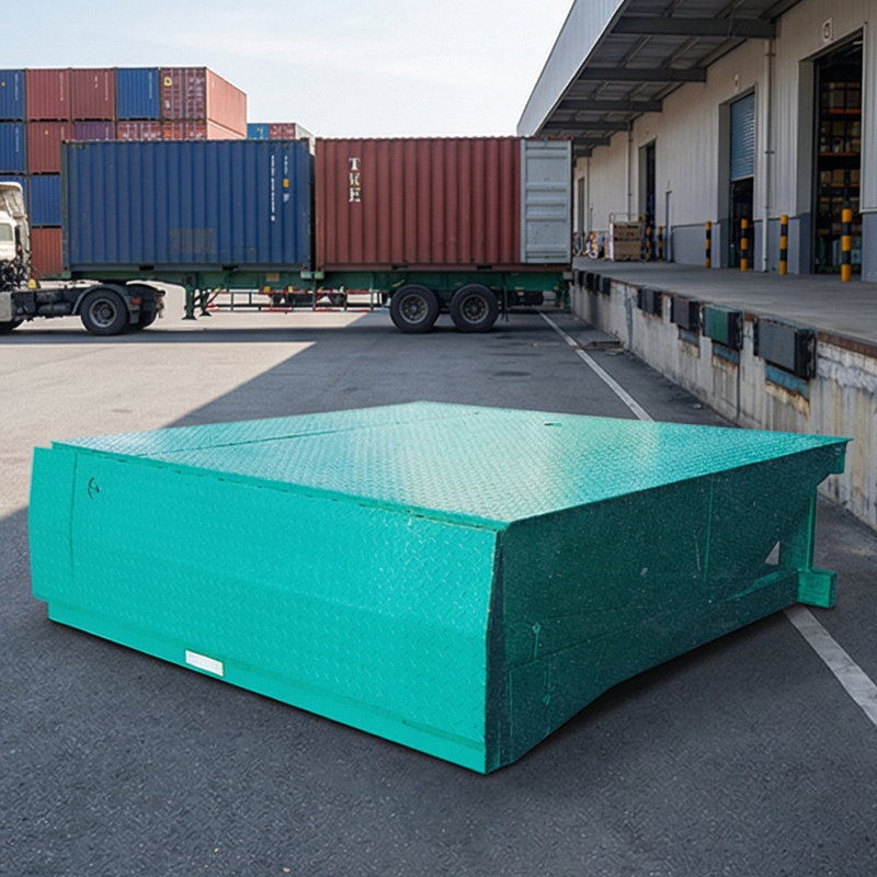 High Performance Flip Lip Dock Leveler 600mm Vertical Travel Range Loading Equipment for Logistics Centers