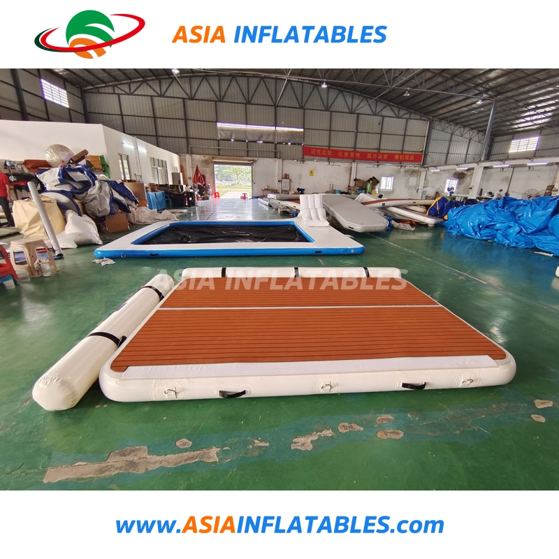 Leisure Land Inflatable Swim Island Floating Raft Inflatable Foil Water Jet Ski Dock Floats Platform