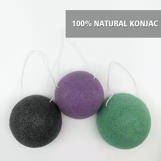 Organic 100% Natural Konjac Cleansing Facial Sponges Custom Packaging Acceptable Soft Konjac Sponge For Face Body Washing