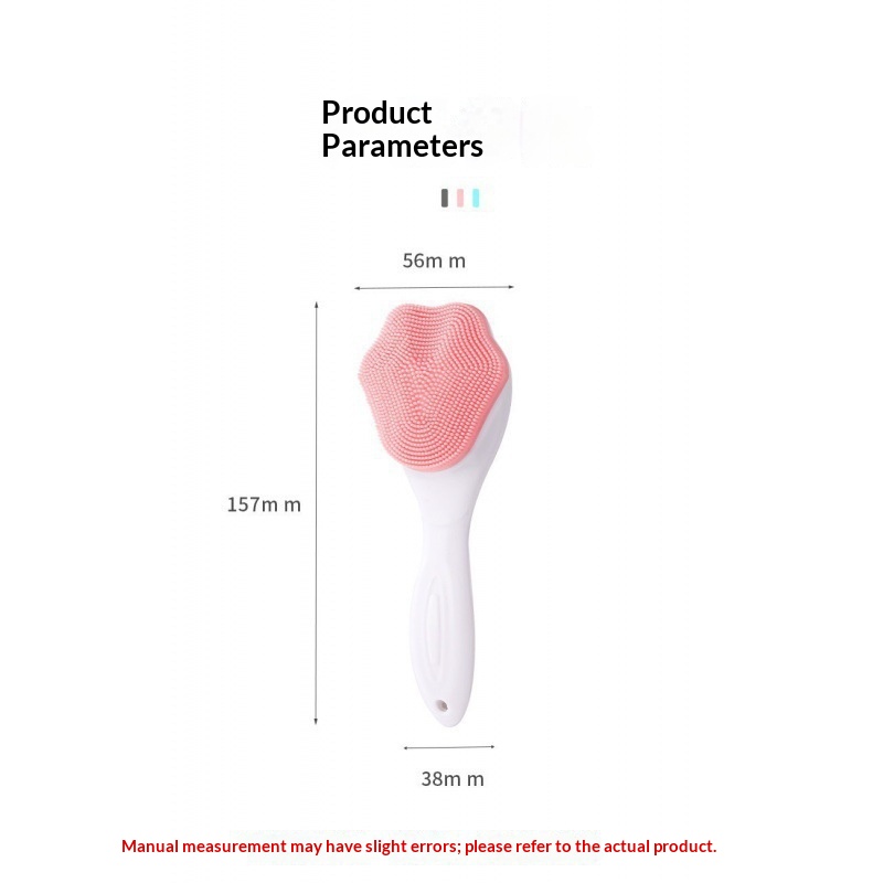 Silicone Facial Cleansing Brush Manual Massage Facial Brush Soft Bristles Exfoliator Double Sided Face Wash Brush