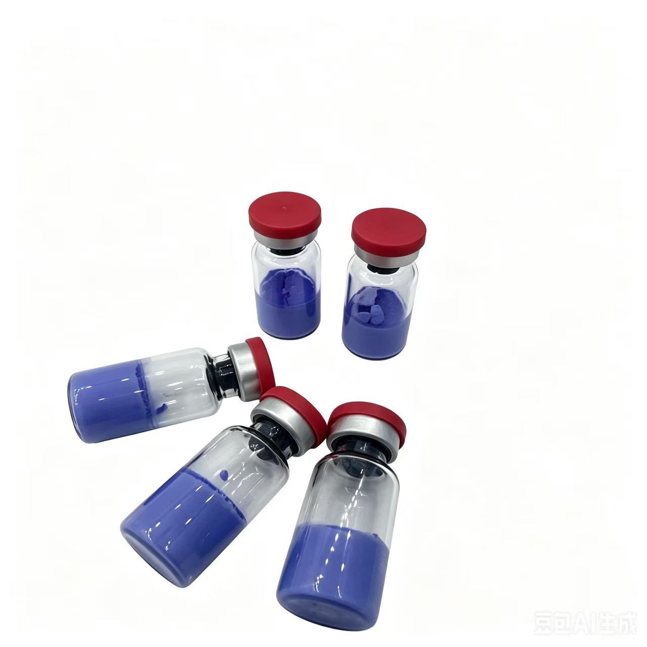 99% GHK-Cu Freeze-Dried Powder Herbal Extract Anti-Wrinkle Firming and Anti-Aging Cosmetics Packaged in Glass Bottle