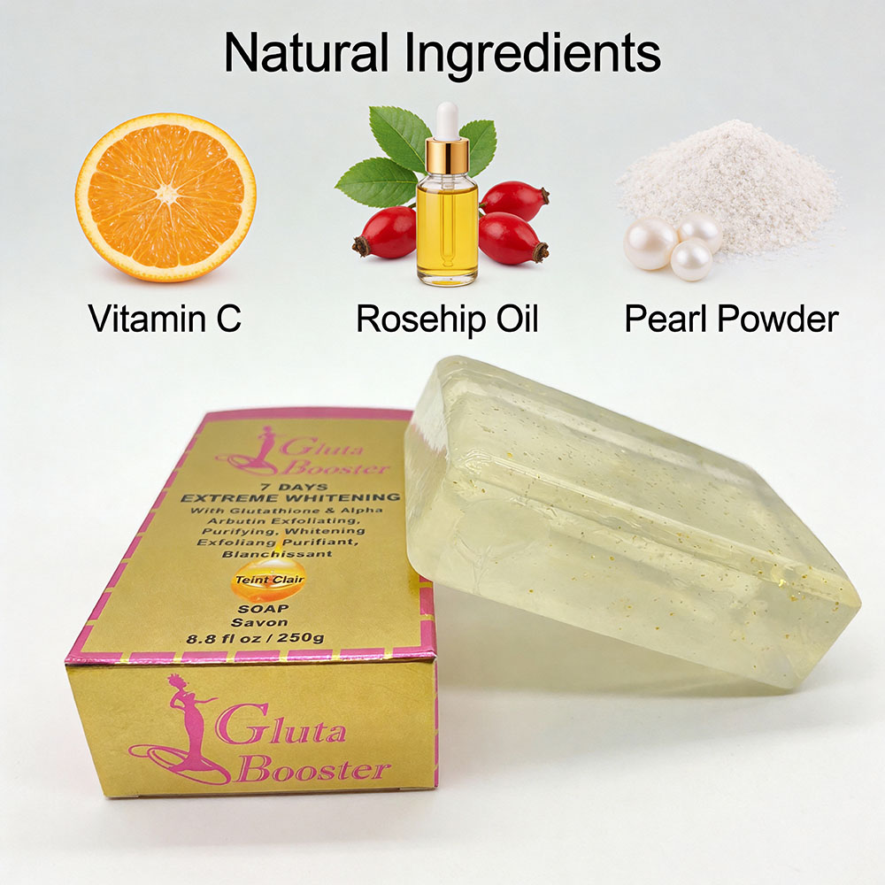 Strong Whitening Black Skin Soap Glutathione &amp; Alpha Arbutin Exfoliating Purifying Nourishing Skin Care Products