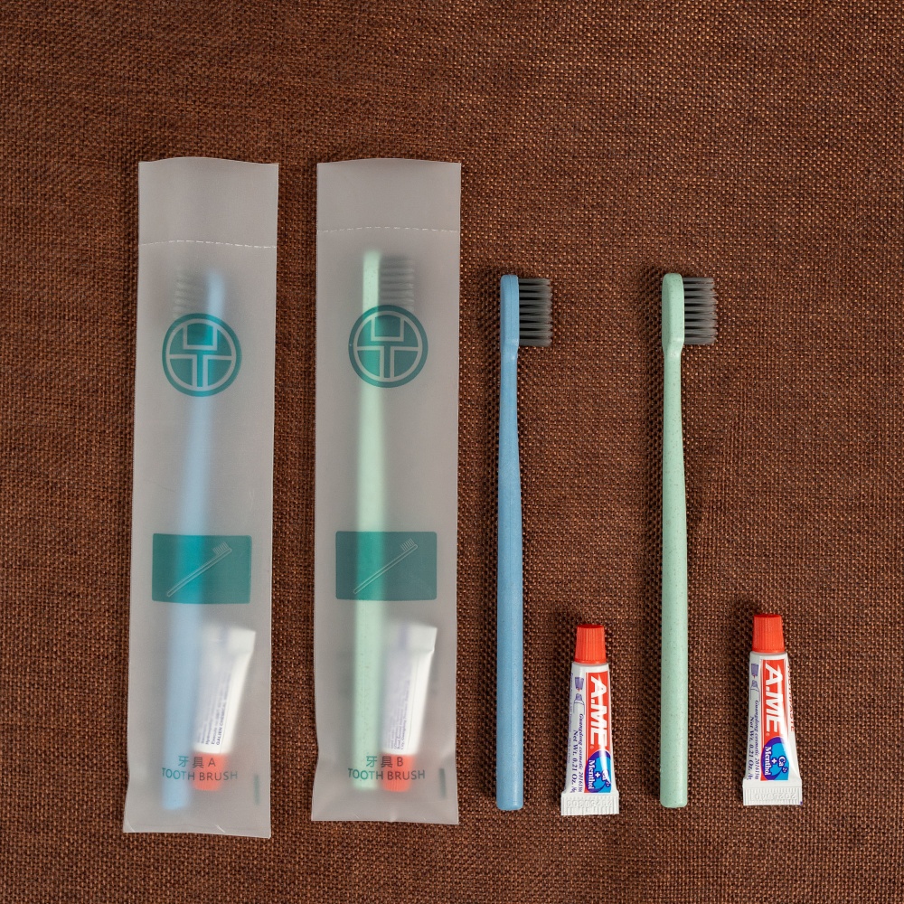 Eco Friendly Hotel Toothbrush Bamboo Biodegradable Guest Oral Care Sustainable Green Travel Dental Kit Zero Waste Supplies