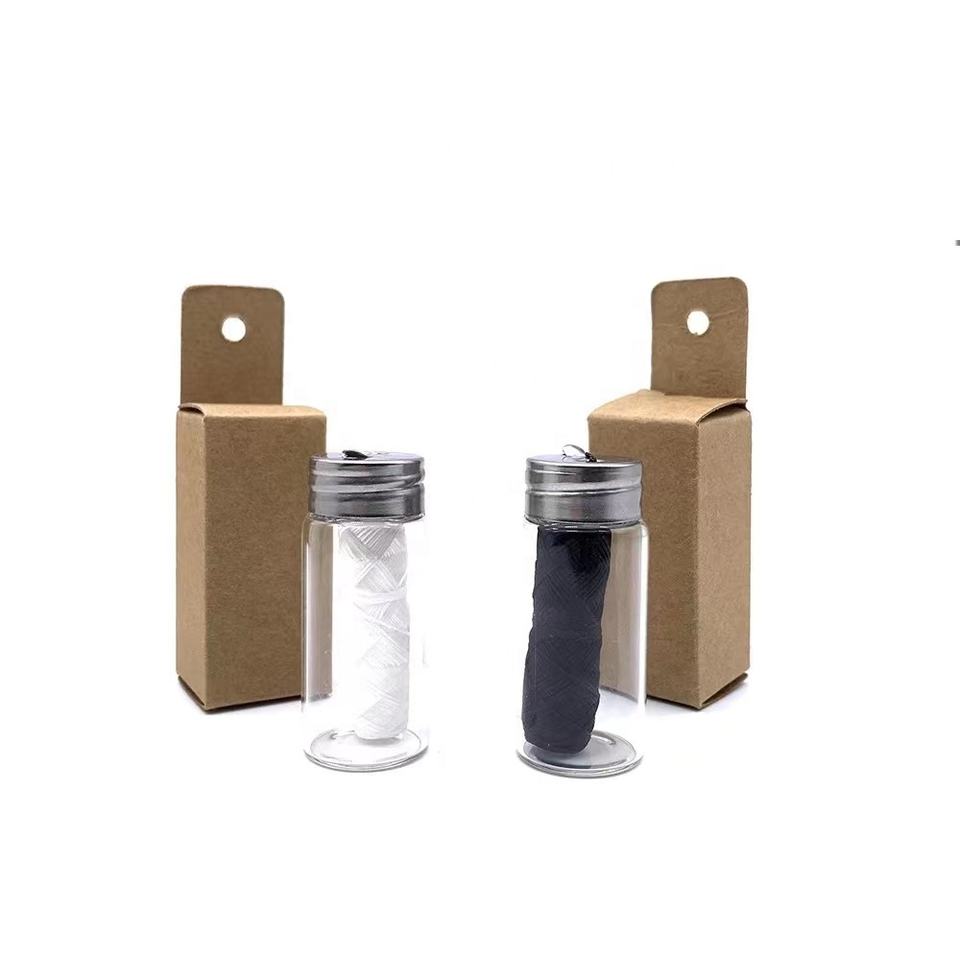 Vegan Natural Candelilla Wax Floss Custom Packaging Low MOQ Mint Flavor Biodegradable PLA Bamboo Charcoal Floss Boxed