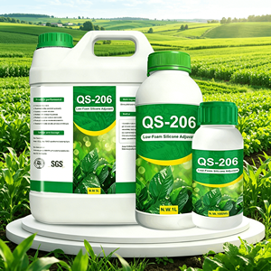 QS-206 Low Foam Silicone Surfactant 99.6% Purity Liquid for Drift Reduction High Spreading Improve Fertilizer Uptake Penetration