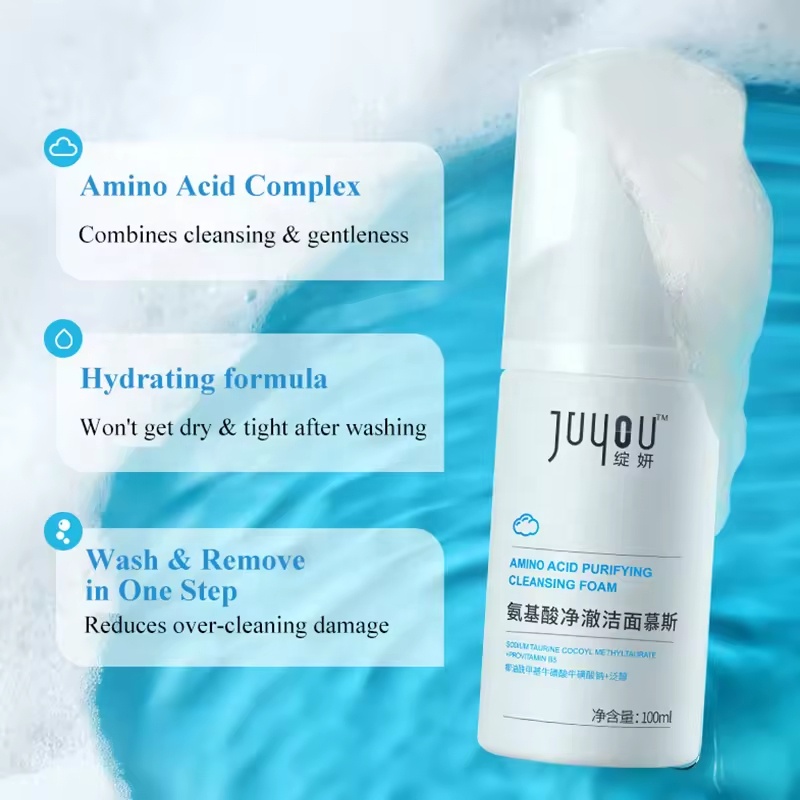 Daily Use Mild Acidic Facial Cleansing Foam Natural Ingredients Bubble Cleanser Gentle Acne Care Deep Clean