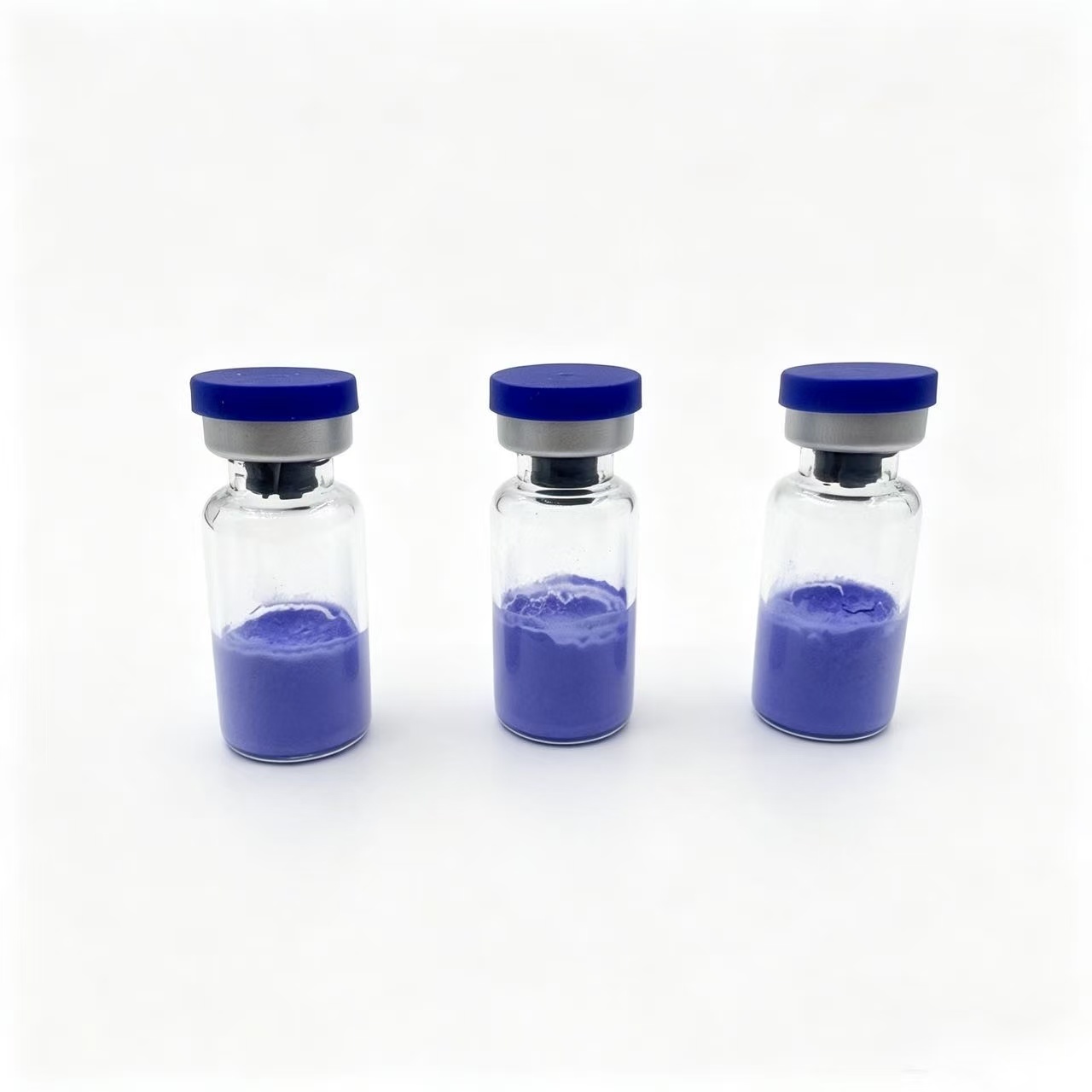 99% GHK-Cu Freeze-Dried Powder Herbal Extract Anti-Wrinkle Firming and Anti-Aging Cosmetics Packaged in Glass Bottle