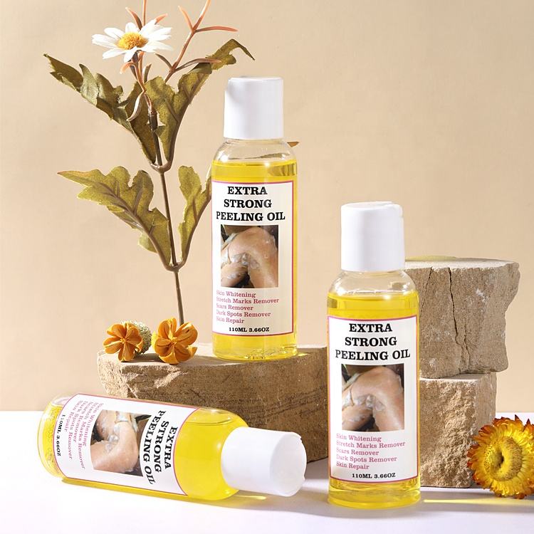 OEM Organic Black Skin Lightening Whitening Peeling Oil Extra Strength Exfoliating Serum For Face Body Private Label 3-Year